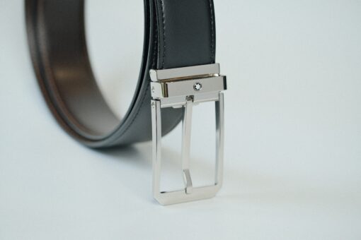 Thắt lưng Montblanc Steel Pin Buckle Black/Brown Reversible Leather Belt 124383 – 3,5cm Thắt Lưng Nam Mới Nguyên Hộp 3