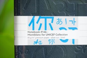 Sổ da Montblanc Fine Stationery Notebook 146 UNICEF Blue lined 116211 - so da montblanc fine stationery notebook 146 unicef blue lined 116211