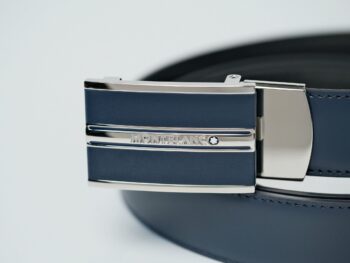 Thắt lưng Montblanc Classic Leather Belt - Navy 118422 - 3cm - Ảnh 3