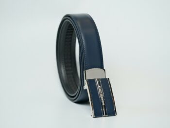 Thắt lưng Montblanc Classic Leather Belt - Navy 118422 - 3cm - Ảnh 2