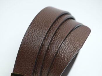 Thắt lưng Montblanc Horseshoe Stainless Steel Shiny Light Gold PVD Finish Pin Buckle Brown Grainy Leather Belt 129423 8 Thắt lưng Montblanc Horseshoe Stainless Steel Shiny Light Gold PVD Finish Pin Buckle Brown Grainy Leather Belt 129423 - 3cm - Ảnh 4