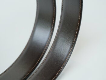 Thắt lưng Montblanc Steel Pin Buckle Black/Brown Reversible Leather Belt 124383 - 3,5cm - Ảnh 5