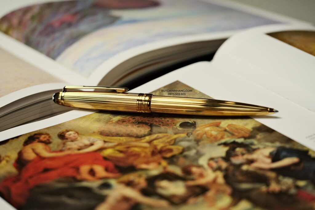 Bút Montblanc Meisterstuck Solitaire Silver Gold Plated Vermeil BallPoint Pen 1645 - but montblanc meisterstuck solitaire silver gold plated vermeil ballpoint pen 1645