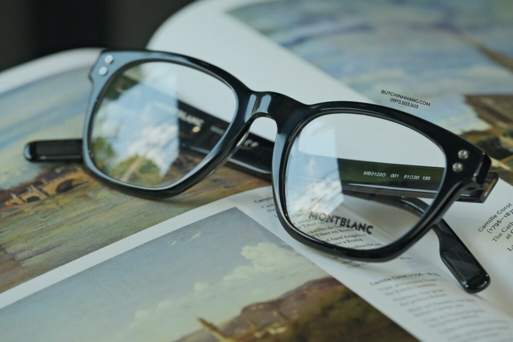 Gọng kính Montblanc Full Rim Square Optical Frame Men’s Eyeglasses MB0122O 001 - DSCF0335