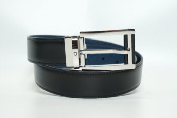 Thắt lưng Montblanc Black/Blue Reversible Leather Belt 126009 – 3cm Thắt lưng Montblanc