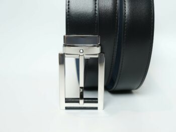 Thắt lưng Montblanc Black/Blue Reversible Leather Belt 126009 - 3cm - that lung montblanc blackblue reversible leather belt 126009 3cm 4 scaled