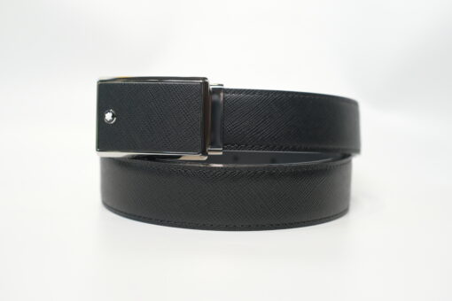 Thắt lưng Montblanc Leather Goods Black Saffiano Leather Belt 114421 Thắt lưng Montblanc Mới Nguyên Hộp