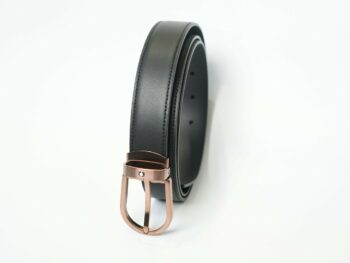 Thắt lưng Montblanc Horeshoe Stainless Steel Malt Bronze PVD Finish Pin Buckle Black Leather 129426 - 3cm - that lung montblanc horeshoe stainless steel malt bronze pvd finish pin buckle black leather 129426 3cm 5 scaled