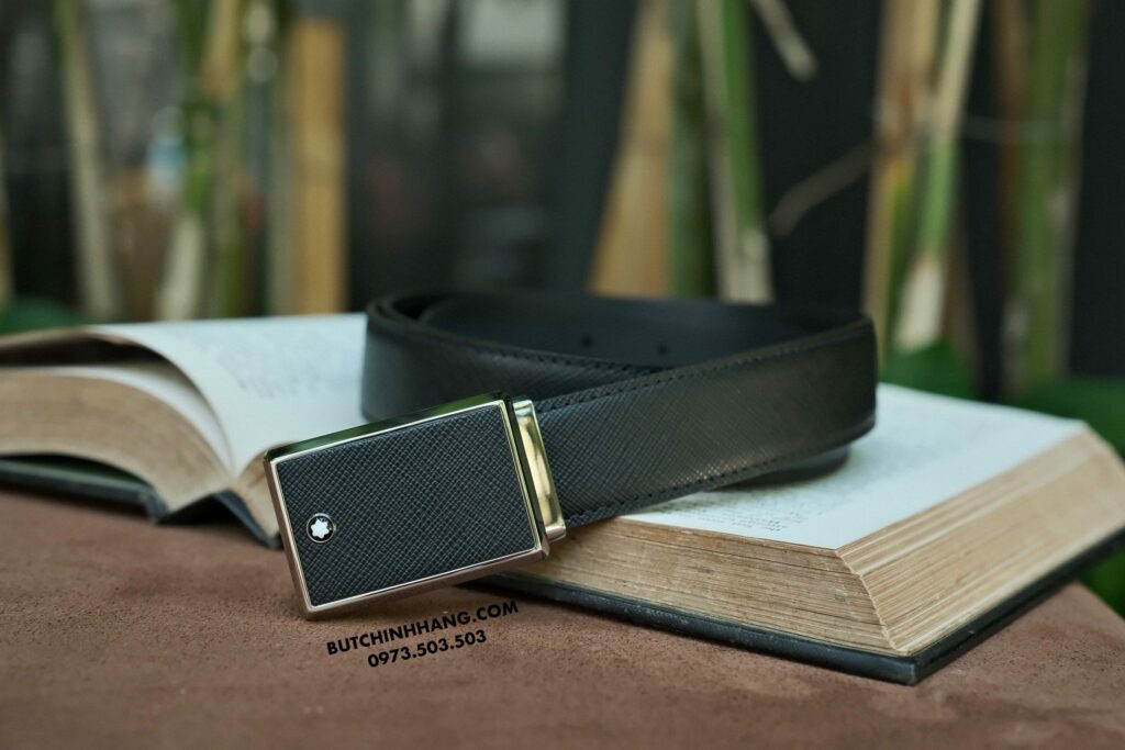 Thắt lưng Montblanc Leather Goods Black Saffiano Leather Belt 114421 - that lung montblanc leather goods black saffiano leather belt 114423