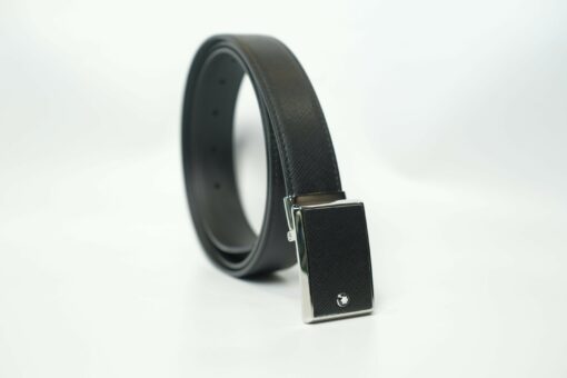 Thắt lưng Montblanc Leather Goods Black Saffiano Leather Belt 114421 - Image 2