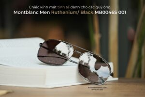 Màu đen phong độ của chiếc kính mát Montblanc Men Ruthenium/Black MB0046S 001 - 6 4