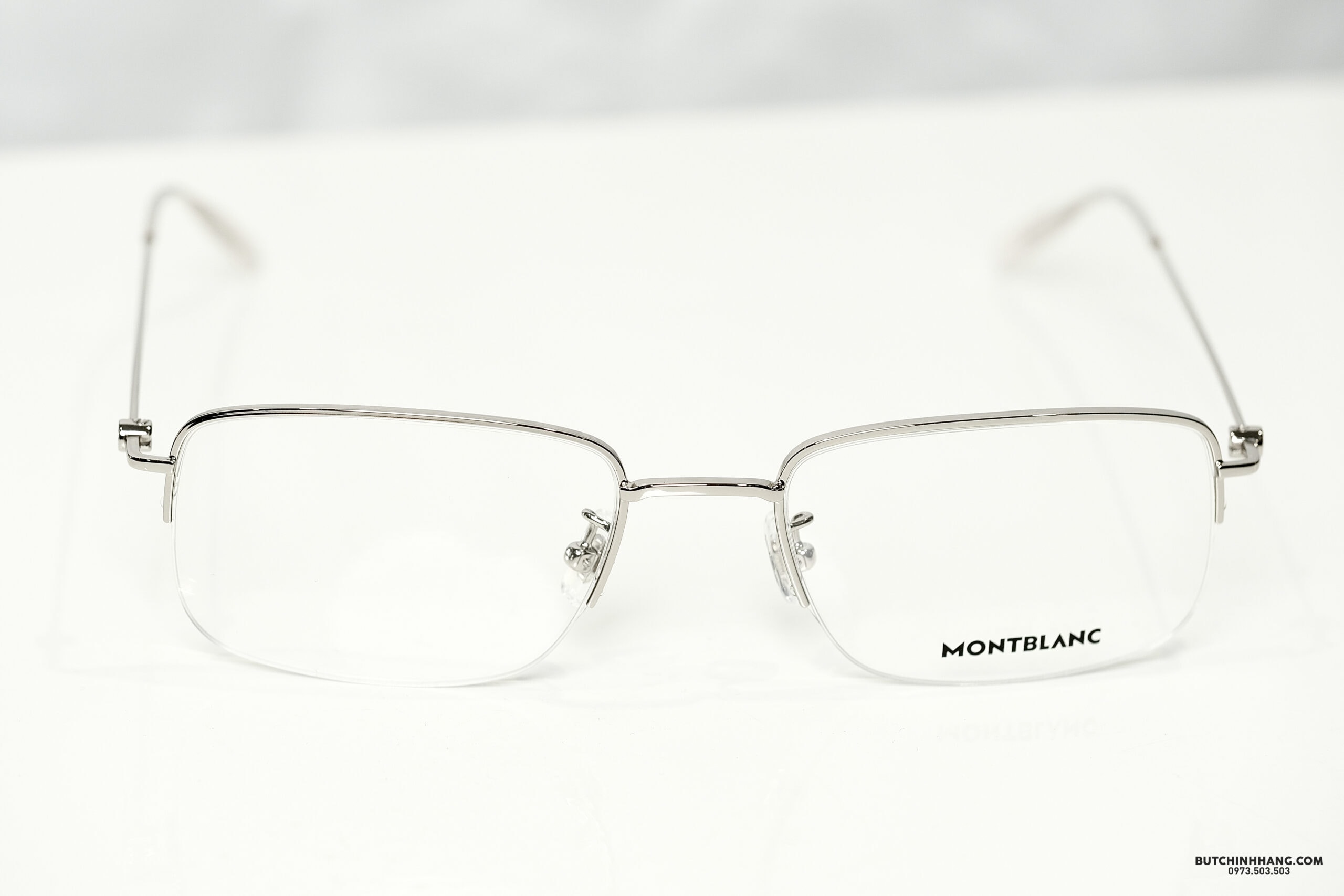Gọng kính Montblanc Semi-Rimless Eyeglasses MB0084OK 006 Gọng kính Montblanc