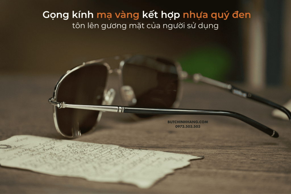 Chiếc kính mát nam tính - Montblanc Men Gold/Brown MB0069S 001 - chiec kinh mat nam tinh montblanc men goldbrown mb0069s 3