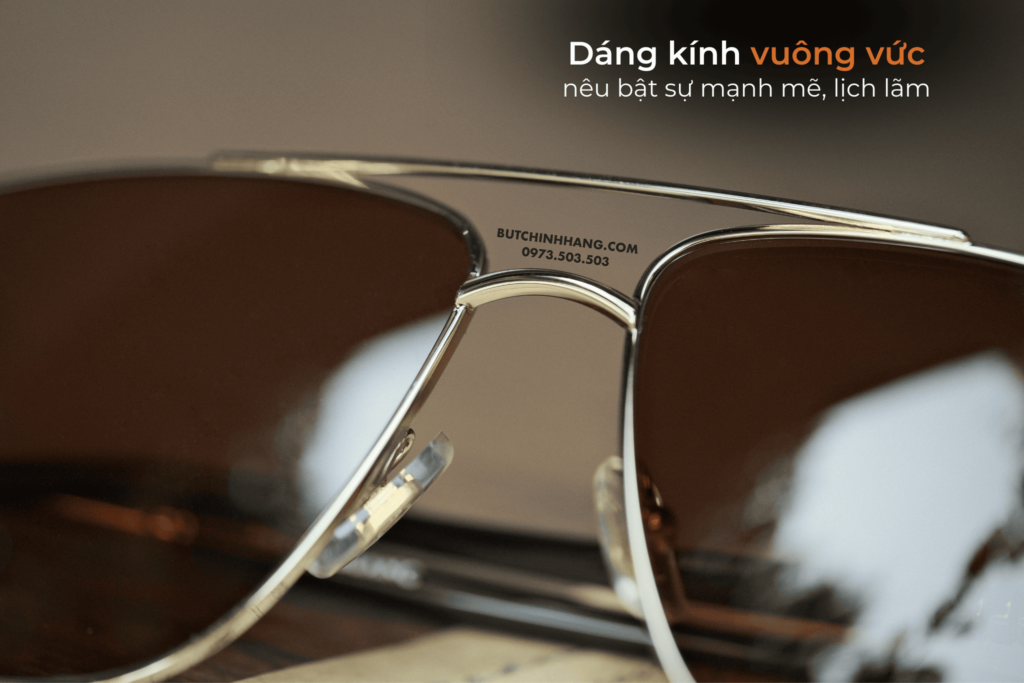 Chiếc kính mát nam tính - Montblanc Men Gold/Brown MB0069S 001 - chiec kinh mat nam tinh montblanc men goldbrown mb0069s 4