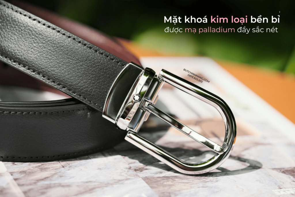 The hottest belt, Montblanc Shiny Palladium Black/burgundy 128755 - the hottest belt montblanc shiny palladium blackburgundy 128755