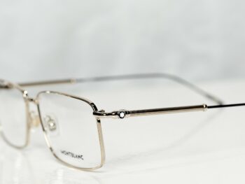 Gọng kính Montblanc Rectangula Gold Coated Eyeglasses MB0039O 002 - gong kinh montblanc rectangula gold coated eyeglasses mb0039o 8 scaled