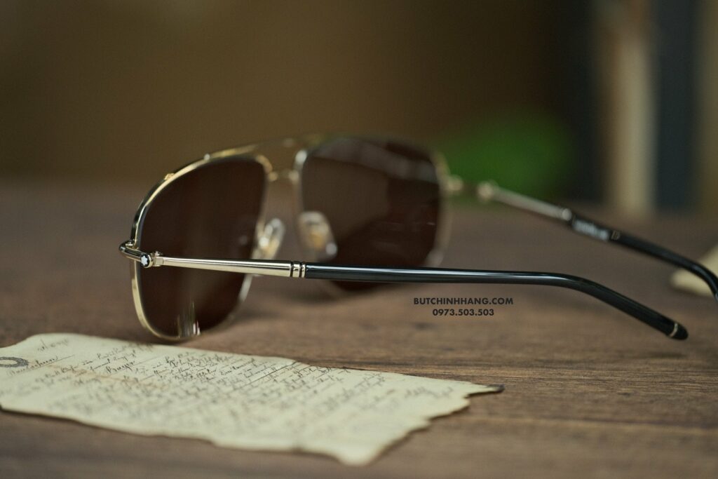 Kính mát Montblanc Men Gold/Brown Sunglasses MB0069S 001 - kinh mat montblanc men goldbrown sunglasses mb0069s 2