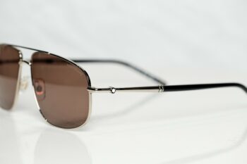 Kính mát Montblanc Men Gold/Brown Sunglasses MB0069S 001 - kinh mat montblanc men goldbrown sunglasses mb0069s 2