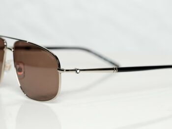 Kính mát Montblanc Men Gold/Brown Sunglasses MB0069S 001 - kinh mat montblanc men goldbrown sunglasses mb0069s 2 scaled