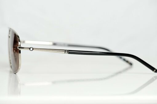 Kính mát Montblanc Men Gold/Brown Sunglasses MB0069S 001 - Hình ảnh 4