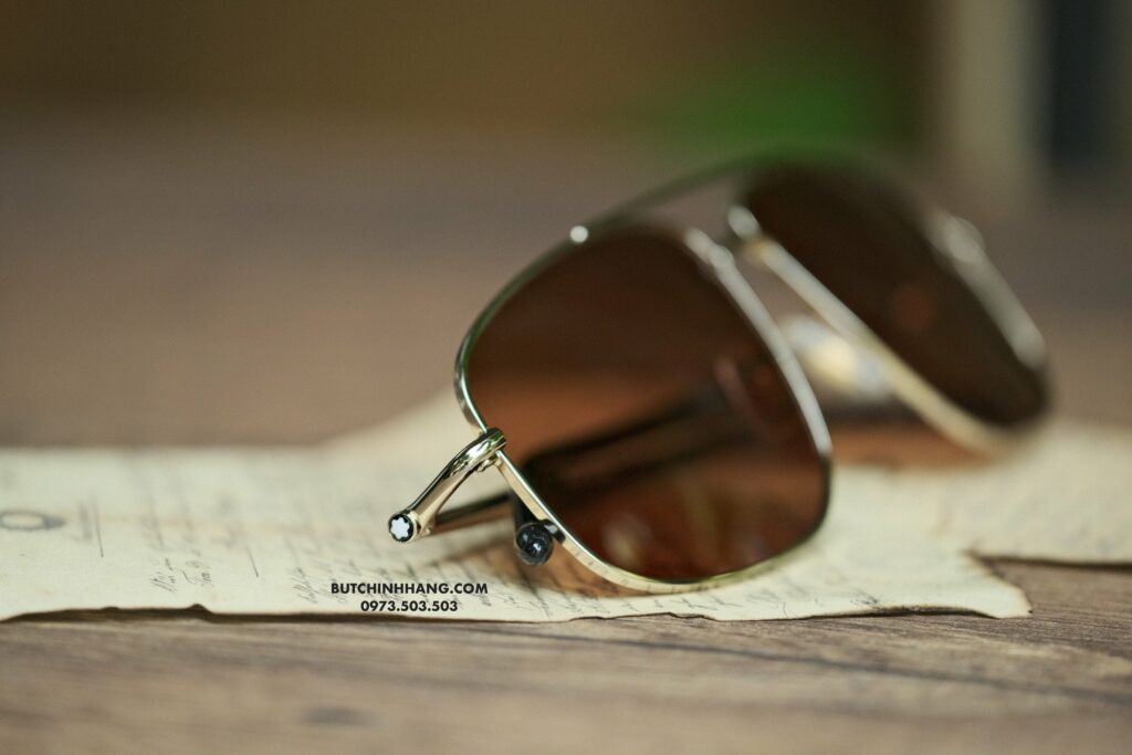 Kính mát Montblanc Men Gold/Brown Sunglasses MB0069S 001 - kinh mat montblanc men goldbrown sunglasses mb0069s 5