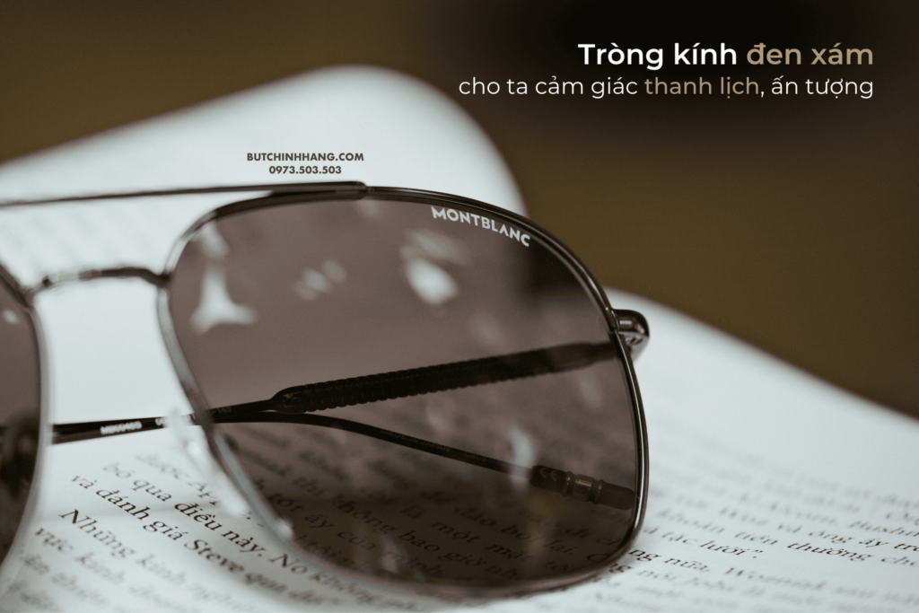 The stylish black color of the Montblanc Men Ruthenium/Black sunglasses MB0046S 001 - the stylish black color of the montblanc men rutheniumblack sunglasses mb0046s 4