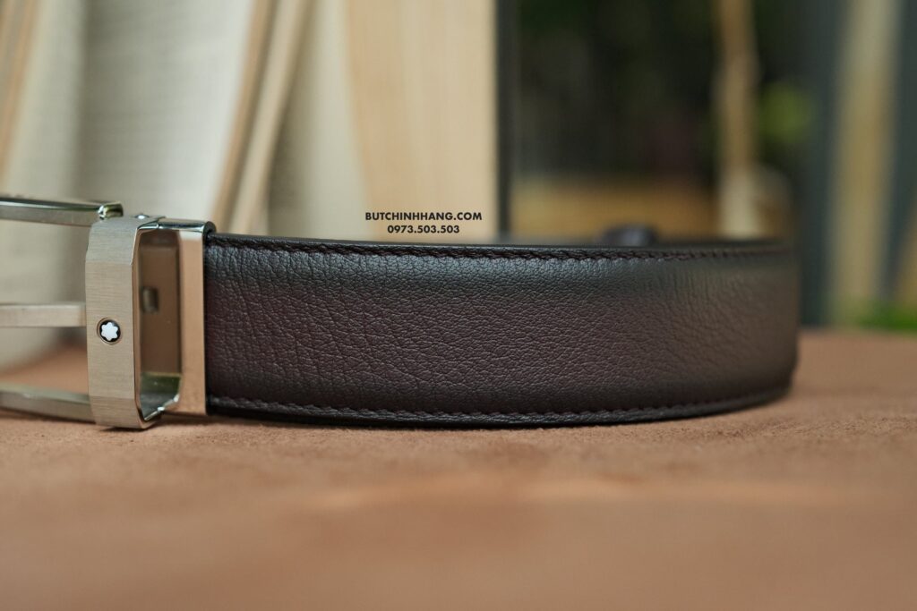 Thắt lưng Montblanc Mens Brown Leather Rectangular Pin Buckle Belt 123886 - 3cm - that lung montblanc mens brown leather rectangular pin buckle belt 123886 3cm 2
