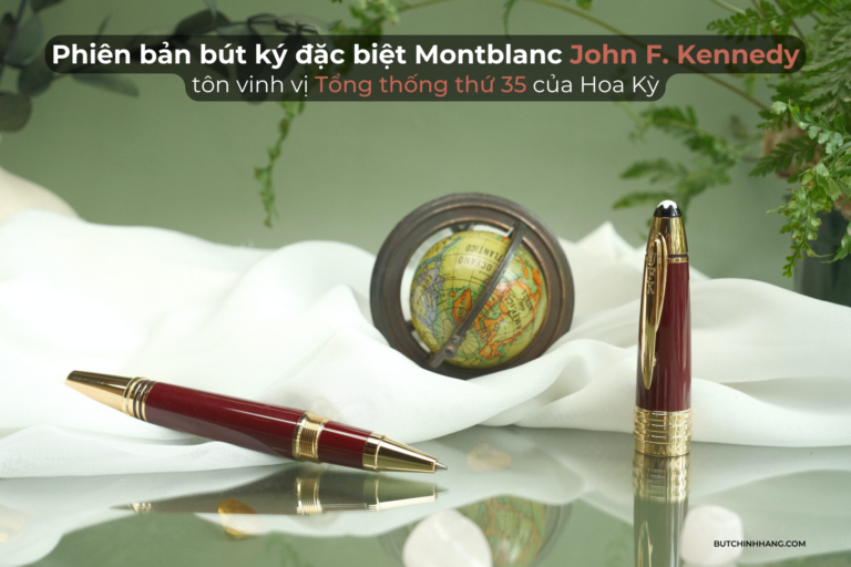 [Sản phẩm ORDER] - Chiếc bút ký bi nước Montblanc John F. Kennedy Special Edition Burgundy 132125 - 1 9