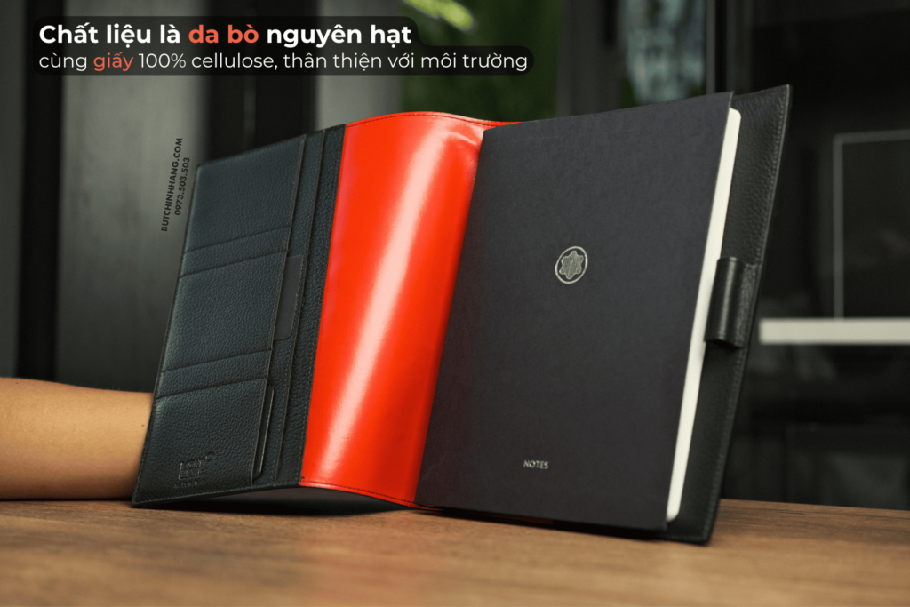 Cầm trên tay chiếc sổ da đầy sang trọng - Montblanc Meisterstück Soft Grain My Office - cam tren tay chiec so da day sang trong montblanc meisterstuck soft grain my office 2