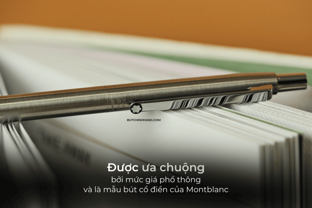 Mẫu bút cổ phù hợp cho việc viết lách, Montblanc S Line silver metal push 2922 - mau but co phu hop cho viec viet lach montblanc s line silver metal push 2922
