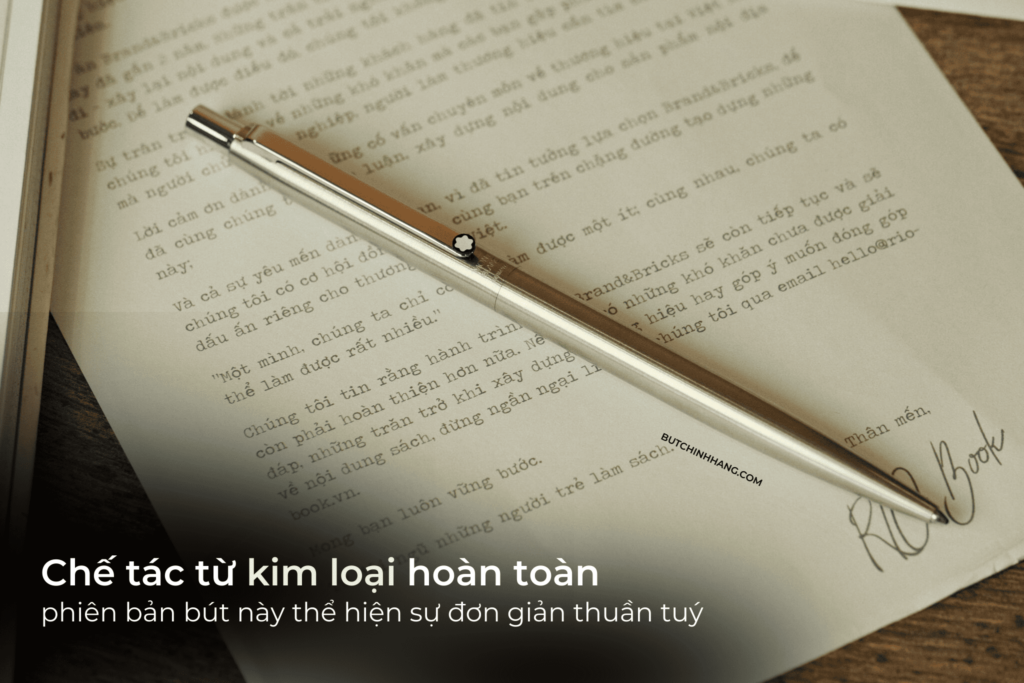 Mẫu bút cổ phù hợp cho việc viết lách, Montblanc S Line silver metal push 2922 - mau but co phu hop cho viec viet lach montblanc s line silver metal push 2923
