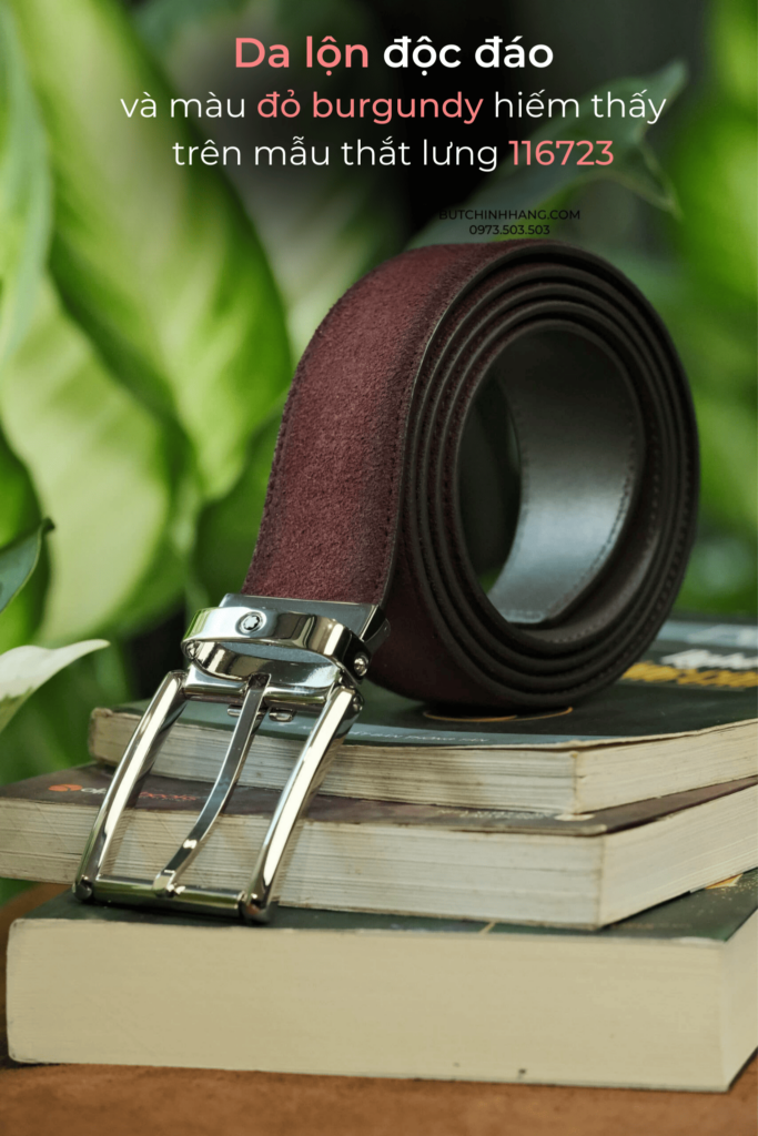 Một chiếc thắt lưng Montblanc đặc biệt bởi chất liệu da lộn của mình - mot chiec that lung montblanc dac biet boi chat lieu da lon cua minh