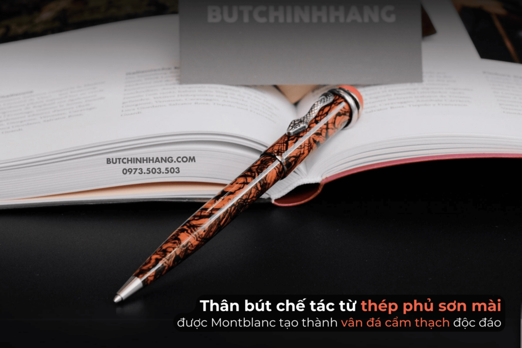 [Sản phẩm ORDER] - Phiên bản bút ký Montblanc Heritage Rouge & Noir Serpent Marble Special Edition - san pham order phien ban but ky montblanc heritage rouge amp noir serpent marble special edition