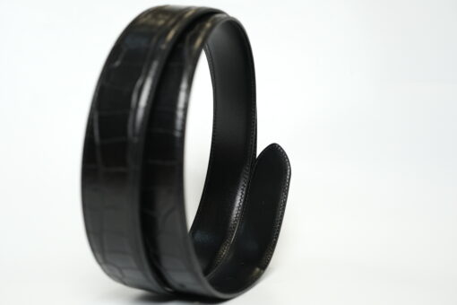 Thắt lưng Montblanc Horseshoe Buckle Printed Black/Plain Black Reversible Leather Belt 130016 – 3,5cm Thắt lưng Montblanc 7