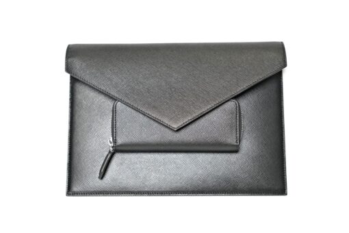 Túi cầm tay Montblanc Sartorial Envelope Pouch with Pen Pocket Black Leather Goods 130314 Ví Montblanc 3