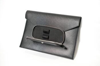 Túi cầm tay Montblanc Sartorial Envelope Pouch with Pen Pocket Black Leather Goods 130314 Ví Montblanc 2