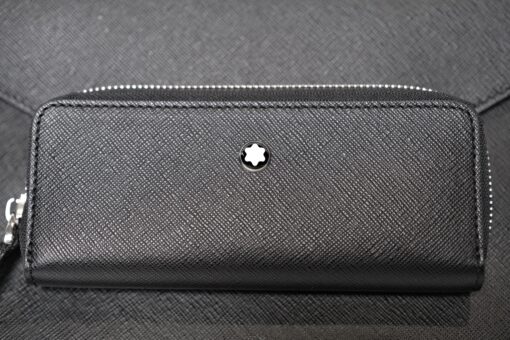 Túi cầm tay Montblanc Sartorial Envelope Pouch with Pen Pocket Black Leather Goods 130314 Ví Montblanc 7