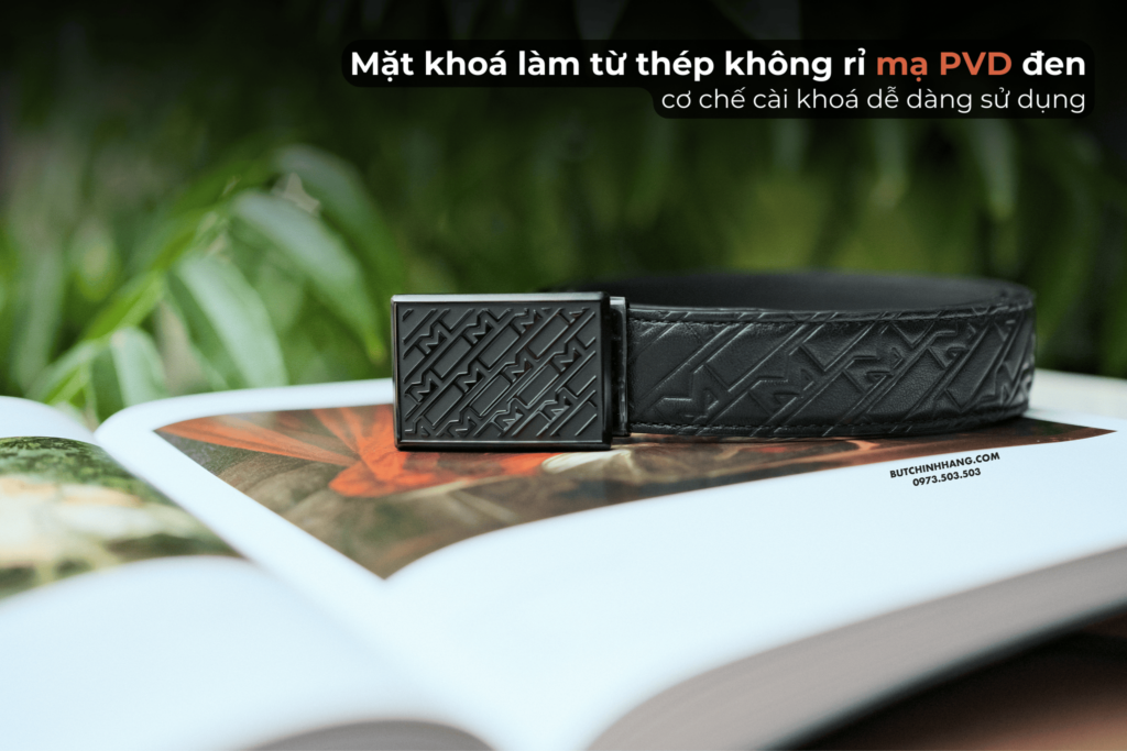 Chiếc thắt lưng có vẻ ngoài hoa văn chữ M độc đáo - Montblanc M Pattern 129450 - chiec that lung co ve ngoai hoa van chu m doc dao montblanc m pattern 129451