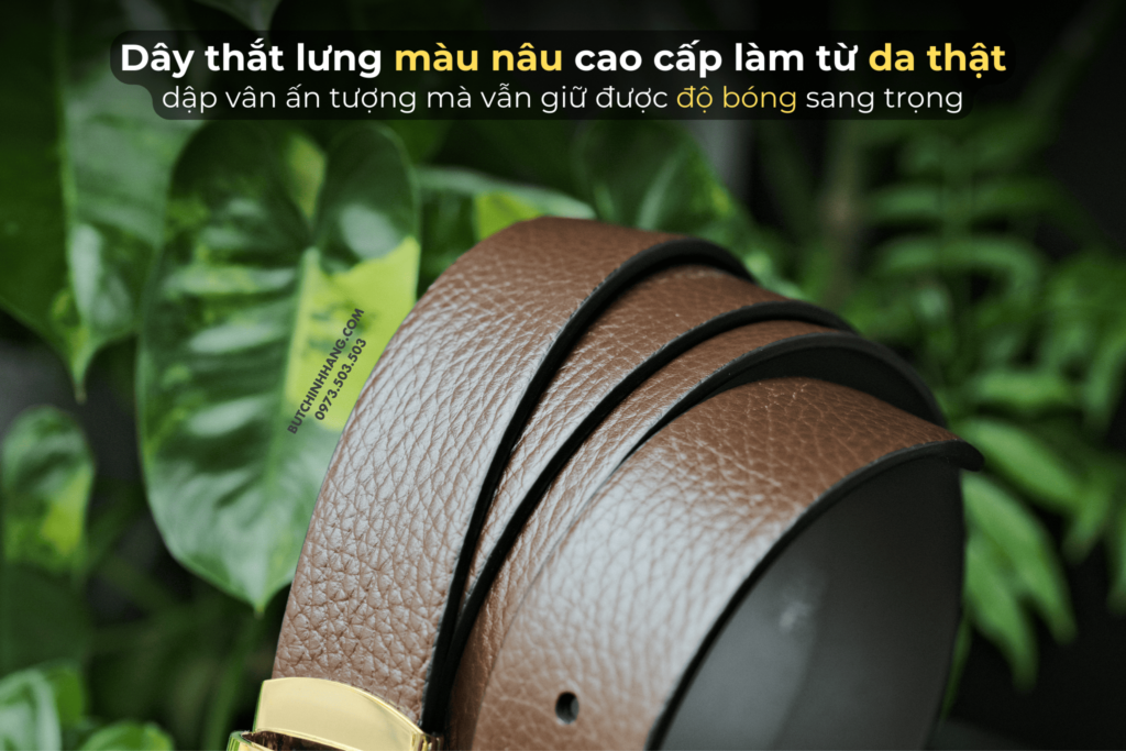 Chiếc thắt lưng kết hợp giữa hai màu sắc vàng và nâu sang trọng - Montblanc 129423 - chiec that lung ket hop giua hai mau sac vang va nau sang trong montblanc 129423