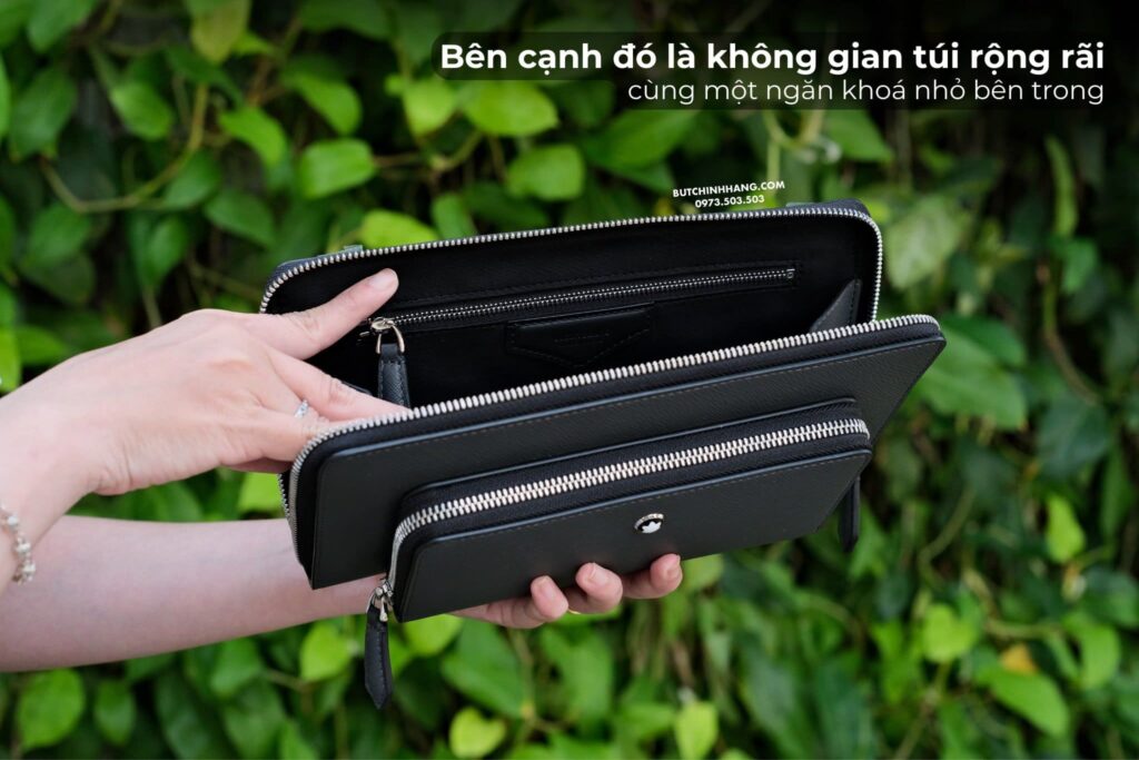 Chiếc túi mini Montblanc Sartorial cùng màu xám Forged Iron 130307 - chiec tui mini montblanc sartorial cung mau xam forged iron 130307