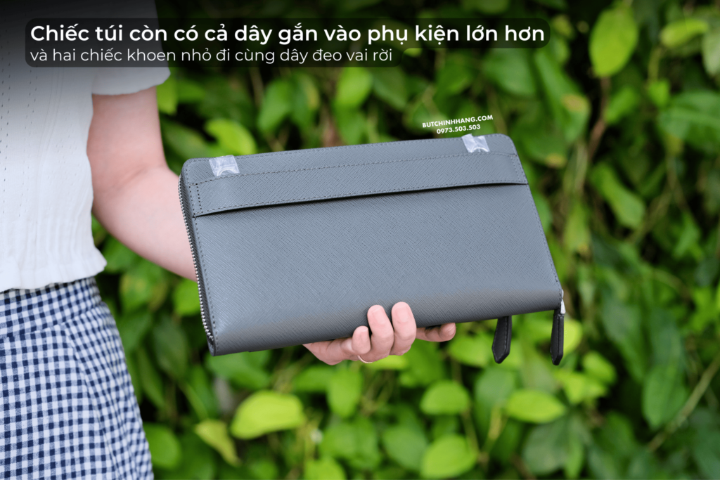 Chiếc túi mini Montblanc Sartorial cùng màu xám Forged Iron 130307 - chiec tui mini montblanc sartorial cung mau xam forged iron 130307