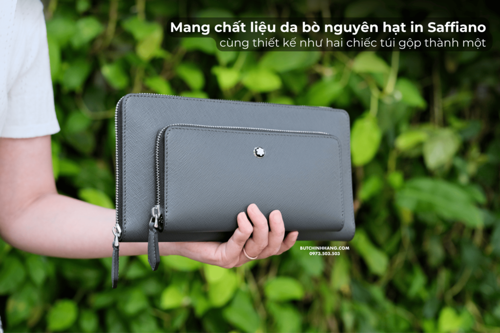 Chiếc túi mini Montblanc Sartorial cùng màu xám Forged Iron 130307 - chiec tui mini montblanc sartorial cung mau xam forged iron 130308