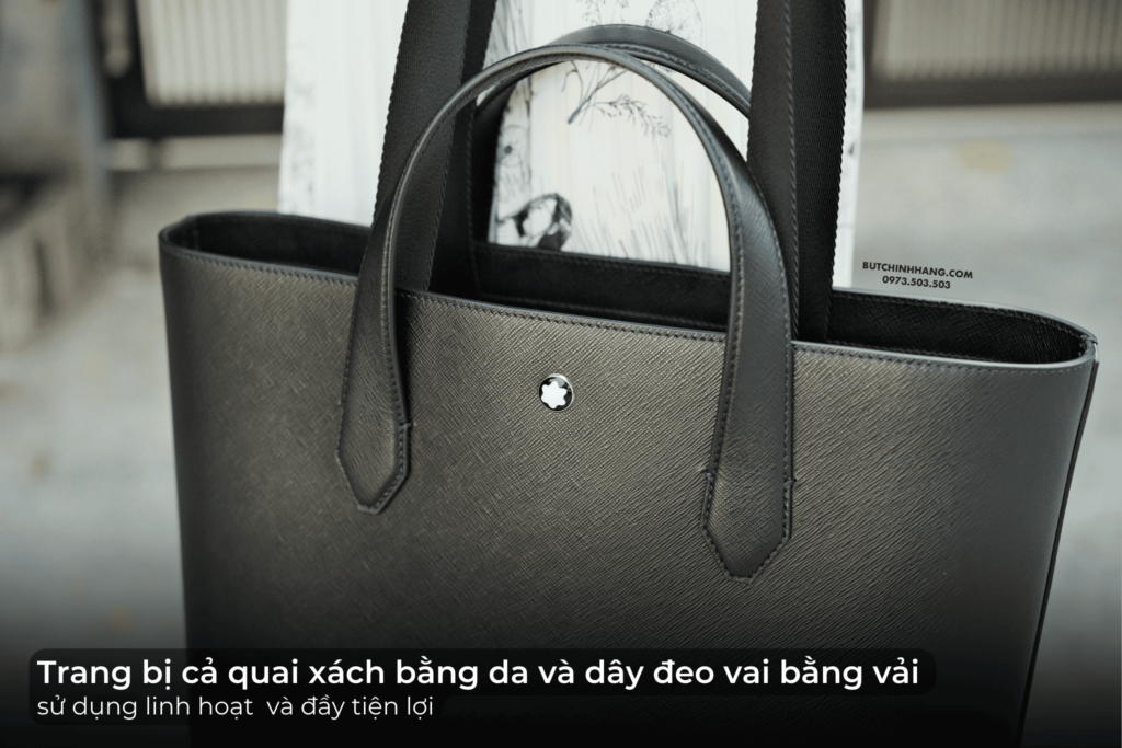 Chiếc túi Tote Montblanc Sartorial Vertical Black 130278 chỉ vừa ra mắt vào năm 2023 - chiec tui tote montblanc sartorial vertical black 130278 chi vua ra mat vao nam 2024