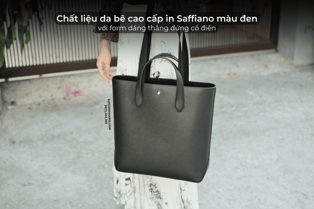 Chiếc túi Tote Montblanc Sartorial Vertical Black 130278 chỉ vừa ra mắt vào năm 2023 - chiec tui tote montblanc sartorial vertical black 130278 chi vua ra mat vao nam 2025