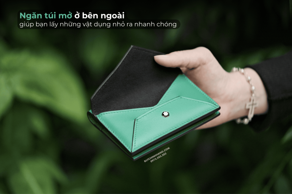 Chiếc ví Montblanc Meistertsuck Selection Soft Card Holder 4cc 131257 với màu xanh Scotland - chiec vi montblanc meistertsuck selection soft card holder 4cc 131257 voi mau xanh scotland