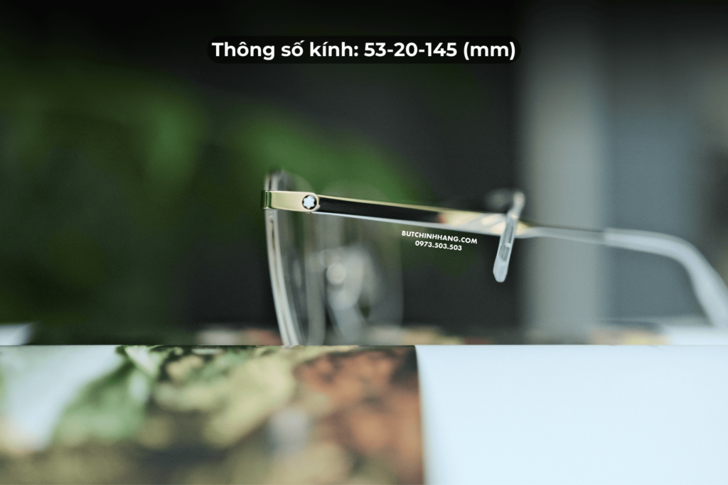 Gọng kính cận Montblanc MB0181O với màu mạ silver  - gong kinh can montblanc mb0181o voi mau ma silver 1
