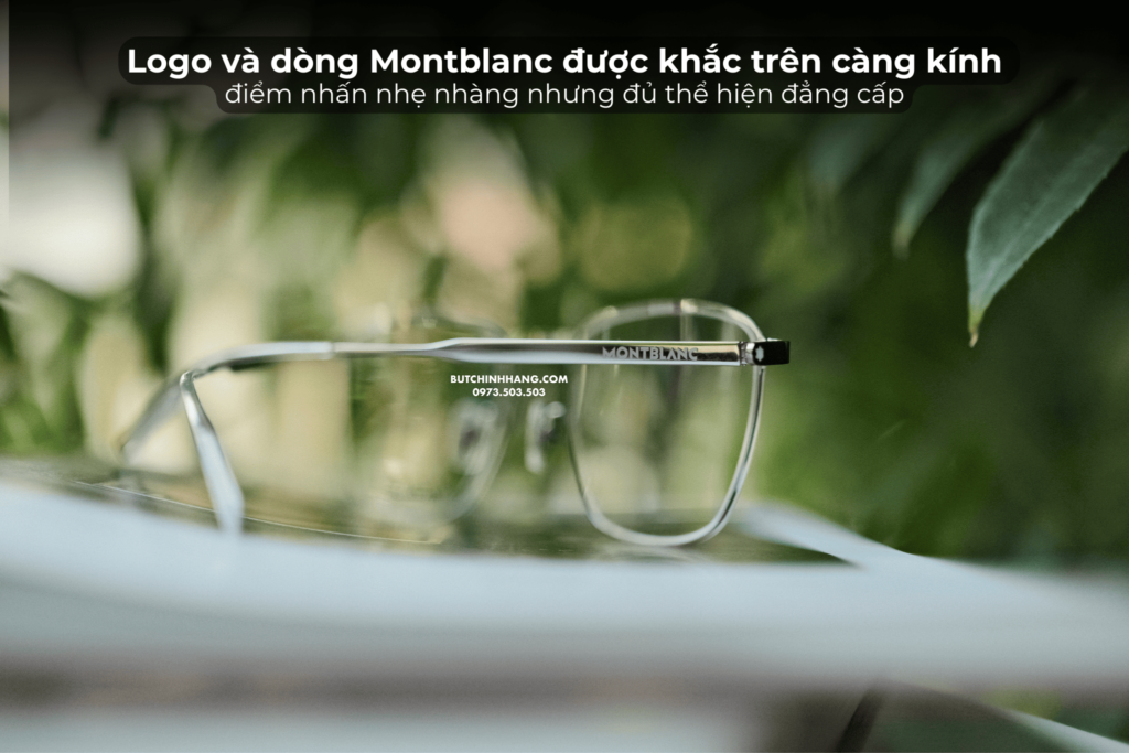 Gọng kính cận Montblanc MB0181O với màu mạ silver  - gong kinh can montblanc mb0181o voi mau ma silver 2