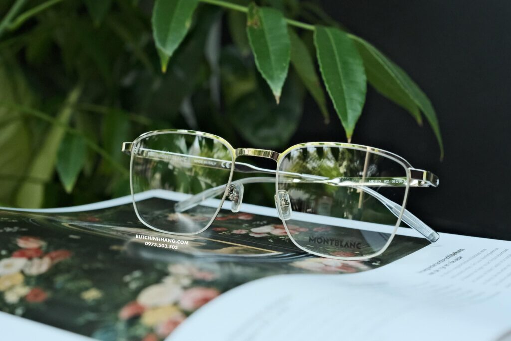 Gọng kính Montblanc Rectangular Eyeglasses MB0181O 002 - gong kinh montblanc rectangular eyeglasses mb0181o 4