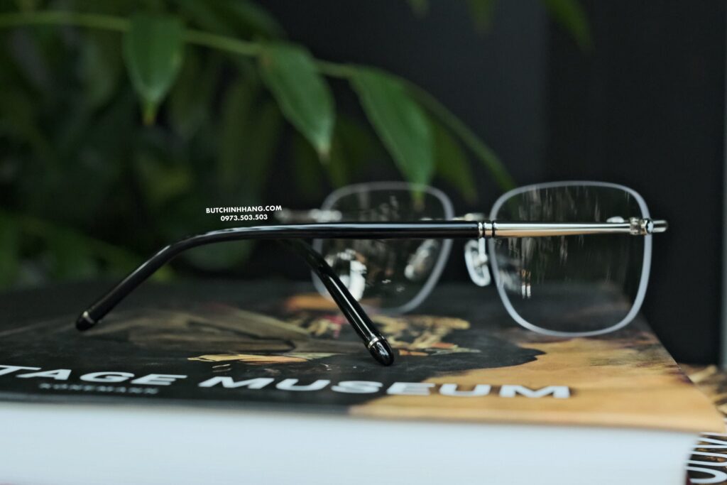 Gọng kính Montblanc Rimless Platinum Eyeglasses MB0071O - gong kinh montblanc rimless platinum eyeglasses mb0071o 1