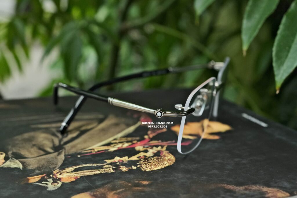 Gọng kính Montblanc Rimless Platinum Eyeglasses MB0071O - gong kinh montblanc rimless platinum eyeglasses mb0071o 2